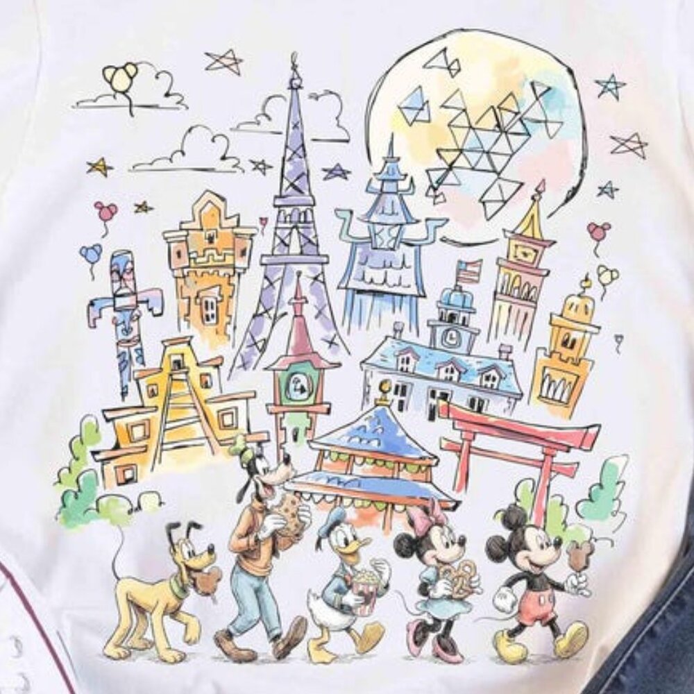 Mickey & Friends Disney Epcot Shirt, Epcot World Tour 2026 T Shirt 170 - Picture 2 of 5
